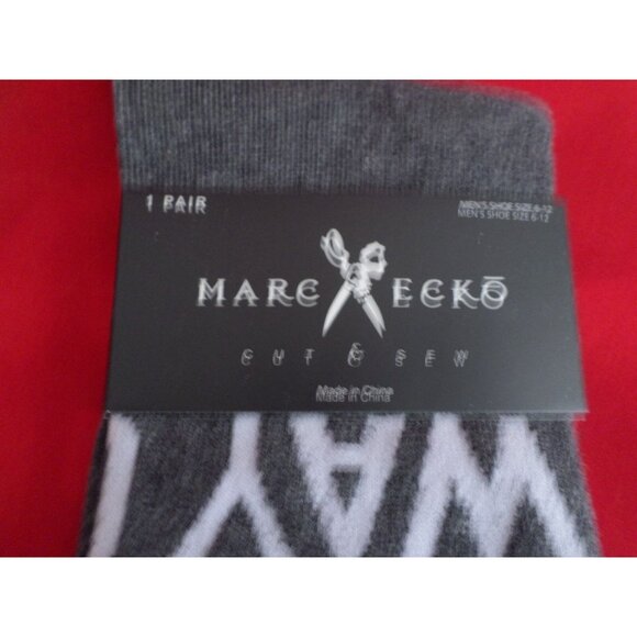 1 Pair Large Marc Ecko Cut & Sew Cotton Crew Socks 6-12 Yellow - Picture 2 of 5